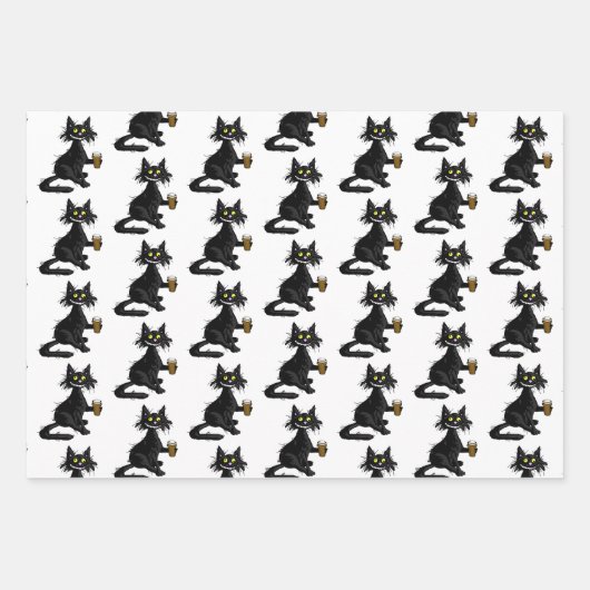 Funny Cat Wrapping Paper Kit Geschenkpapier Set (Vorderseite 3)