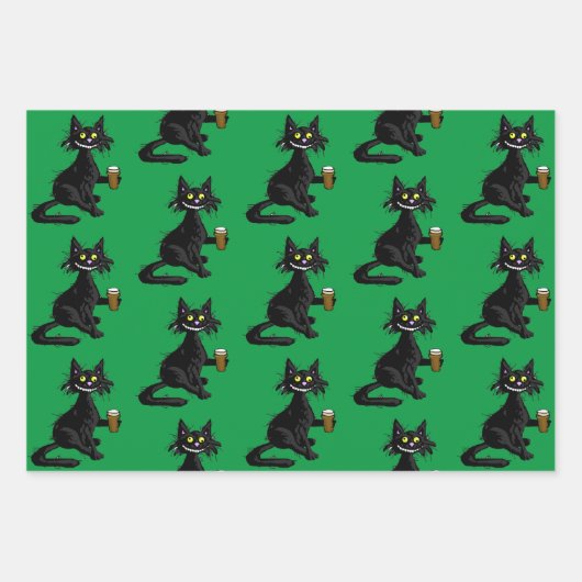 Funny Cat Wrapping Paper Kit Geschenkpapier Set (Vorderseite 2)