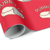 Funny Cat Wrapping Paper - PURRITO Geschenkpapier (Rolleneckpunkt)