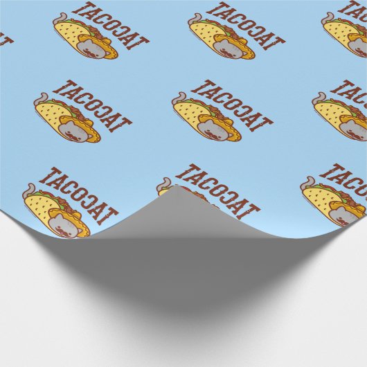 Funny Cat Wrapping Paper - TACO CAT Geschenkpapier (Ecke)