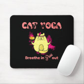 Funny Cat Yoga Mousepad (Mit Mouse)
