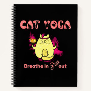 Funny Cat Yoga Notizblock