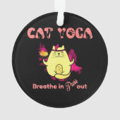Funny Cat Yoga Ornament (Rückseite)