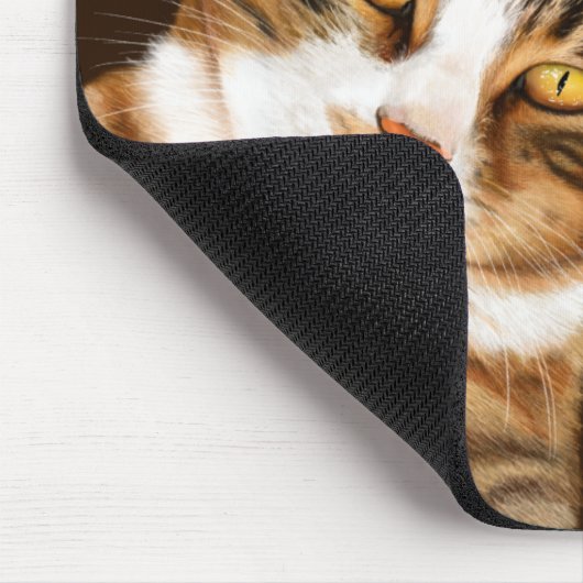 Funny Cat Zeichne benutzerdefinierten Text braun B Mousepad (Ecke)