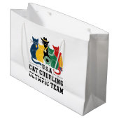 Funny Cat Zitat Cuddling Olympisches Team Coole Mä Große Geschenktüte (Vorderseite Schrägansicht)