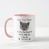 Funny Cat Zitat | Foto und Name der benutzerdefini Tasse (Links)