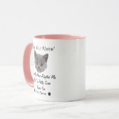 Funny Cat Zitat | Foto und Name der benutzerdefini Tasse (Vorderseite Links)