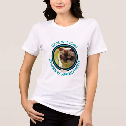 Funny Cat Zitat für sie Tri-Blend Shirt (Vorderseite)