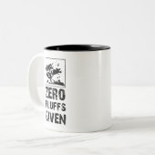 Funny Cat Zitat: Null Fluffs gegeben Zweifarbige Tasse (Vorderseite Links)