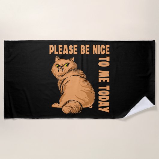 Funny Cat Zitat Tomcat schönes Design Strandtuch (Vorderseite)