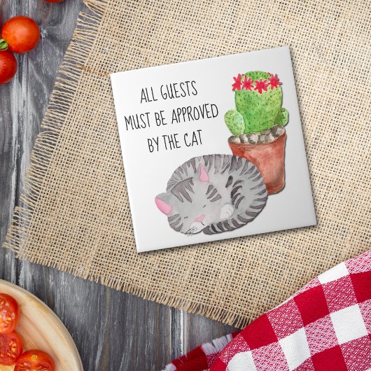 Funny Cat Zulassung Gäste Fliese