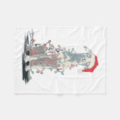 Funny Catahoula Leopard Dog Christmas Graphics Lig Fleecedecke (Vorderseite (Horizontal))