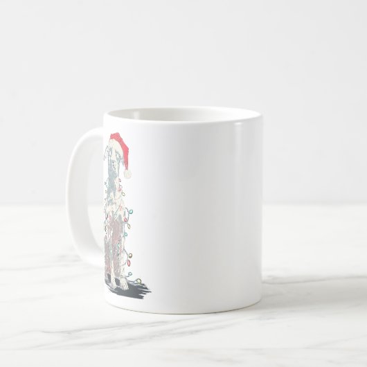 Funny Catahoula Leopard Dog Christmas Graphics Lig Kaffeetasse (Vorderseite Links)