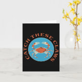 Funny Catch diese Claws Crabbing Joke Karte (Gelbe Blume)