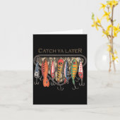 Funny Catch Ya Later Camo Fishing Lure Angler Fish Karte (Gelbe Blume)