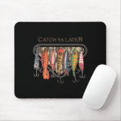 Funny Catch Ya Later Camo Fishing Lure Angler Fish Mousepad (Mit Mouse)