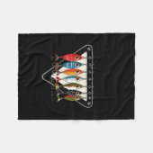 Funny Catch Ya Later Fishing Lure Angler Fisherman Fleecedecke (Vorderseite (Horizontal))