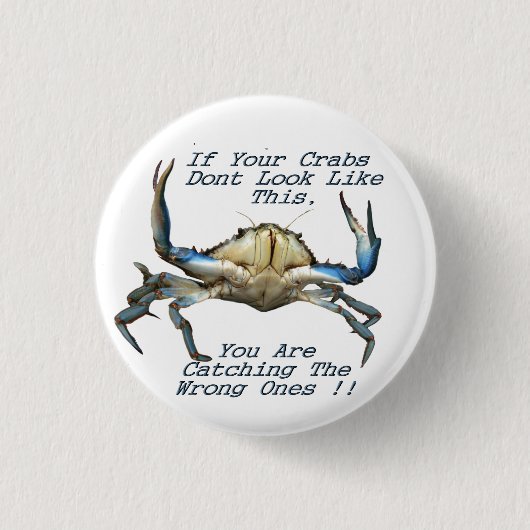 Funny Catching Crabs, Button Abzeichen (Vorderseite)