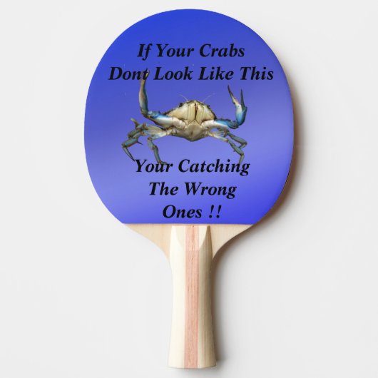 Funny Catching Crabs Design, Tischtennis Schläger (Vorderseite)