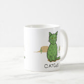 Funny Catcus Zeichnend Kaktus Kaffeetasse (VorderseiteRechts)