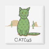 Funny Catcus Zeichnend Kaktus Magnet (Vorne)