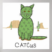 Funny Catcus Zeichnend Kaktus Poster (Vorne)
