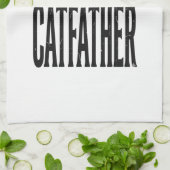 Funny Catfather Vintage Cat Quote Graphic Shirt_1 Geschirrtuch (Gefaltet)