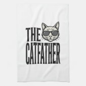 Funny Catfather Vintage Cat Quote Graphic Shirt_1 Geschirrtuch (Vertikal)