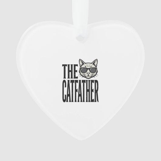 Funny Catfather Vintage Cat Quote Graphic Shirt_1 Ornament (Vorderseite)