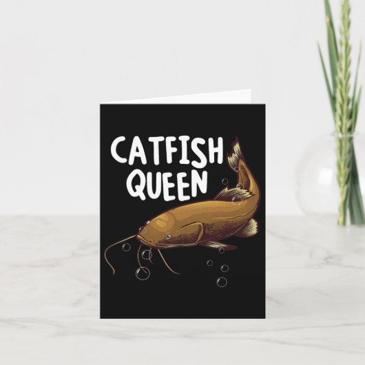 Funny Catfish Art Mama Catfish Queen Fishi Karte (Vorderseite)