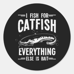 Funny Catfish Fish Fishing Hunter Runder Aufkleber