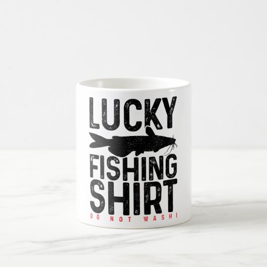 Funny Catfish Fisherman Gift Lucky Char Kaffeetasse (Mittel)