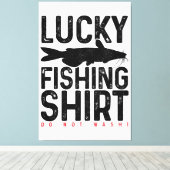 Funny Catfish Fisherman Gift Lucky Char Leinwanddruck (Insitu (Holzboden))
