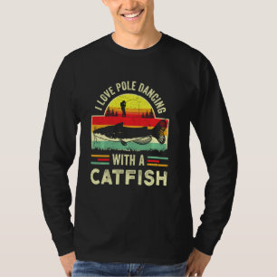 Funny Catfish Gag Catfish Fischen Retro Fischer T-Shirt