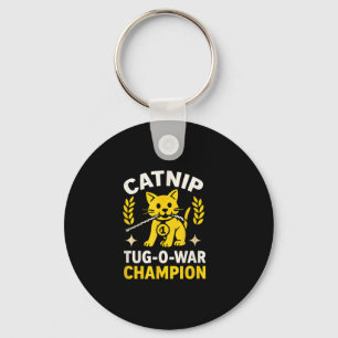 Funny Catnip Tug-o-war Gewinner für Feline Fans Schlüsselanhänger