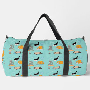 Funny Cats at Yoga Duffle Bag