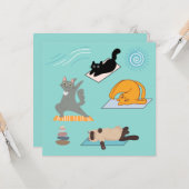 Funny Cats at Yoga Karte (Vorderseite/Rückseite Beispiel)