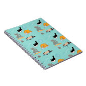 Funny Cats at Yoga Notizblock (Rechte Seite)