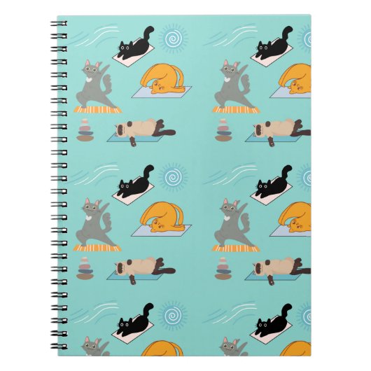 Funny Cats at Yoga Notizblock (Vorderseite)