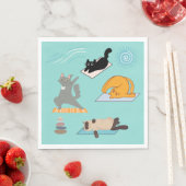 Funny Cats at Yoga Serviette (Beispiel)