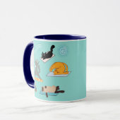 Funny Cats at Yoga Tasse (Vorderseite Links)