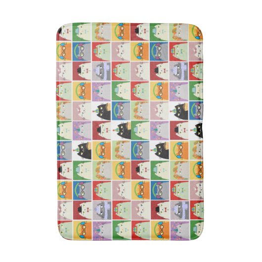 Funny Cats Badematte (Vorderseite Vertikal)