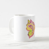 Funny Cats Breed Mandala Head Geschenkideen Kaffeetasse (Vorderseite Links)
