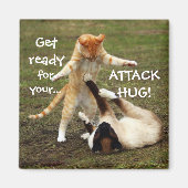 Funny Cats Capack Attack Hug Magnet (Vorne)