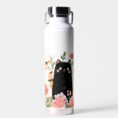 Funny Cats Cartoon Trinkflasche (Vorne)