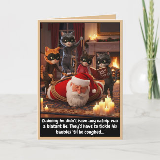 Funny cats Christmas card Karte