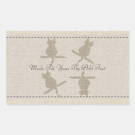 Funny Cats Crafster Handwerker hergestellt für Sie Rechteckiger Aufkleber