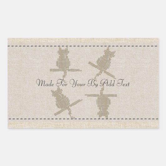 Funny Cats Crafster Handwerker hergestellt für Sie Rechteckiger Aufkleber (Vorderseite)