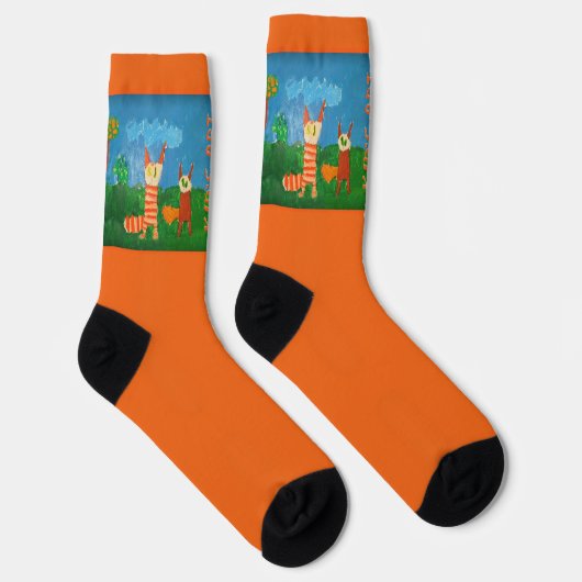 Funny Cats Crew Socken (Rechts)