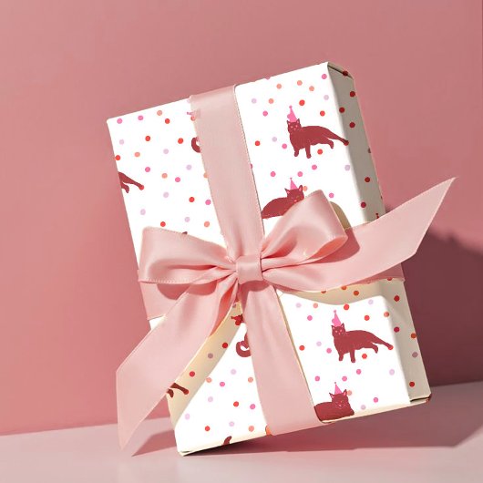 Funny Cats cute Purrfect Birthday Party Geschenkpapier